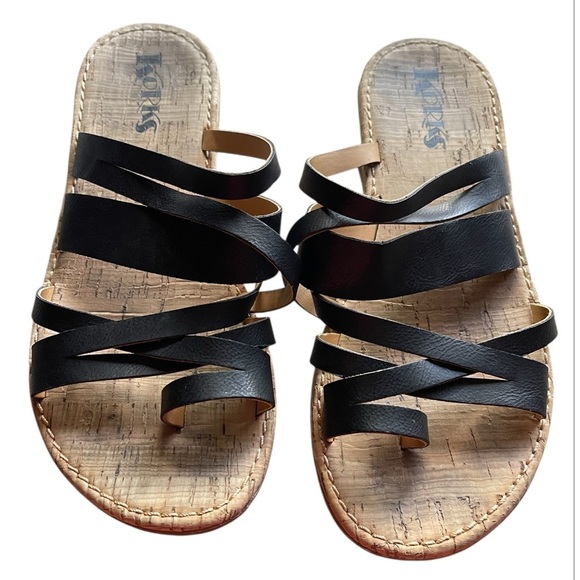 KORKS Shoes - KORKS Clemmons Black Strappy Sandals